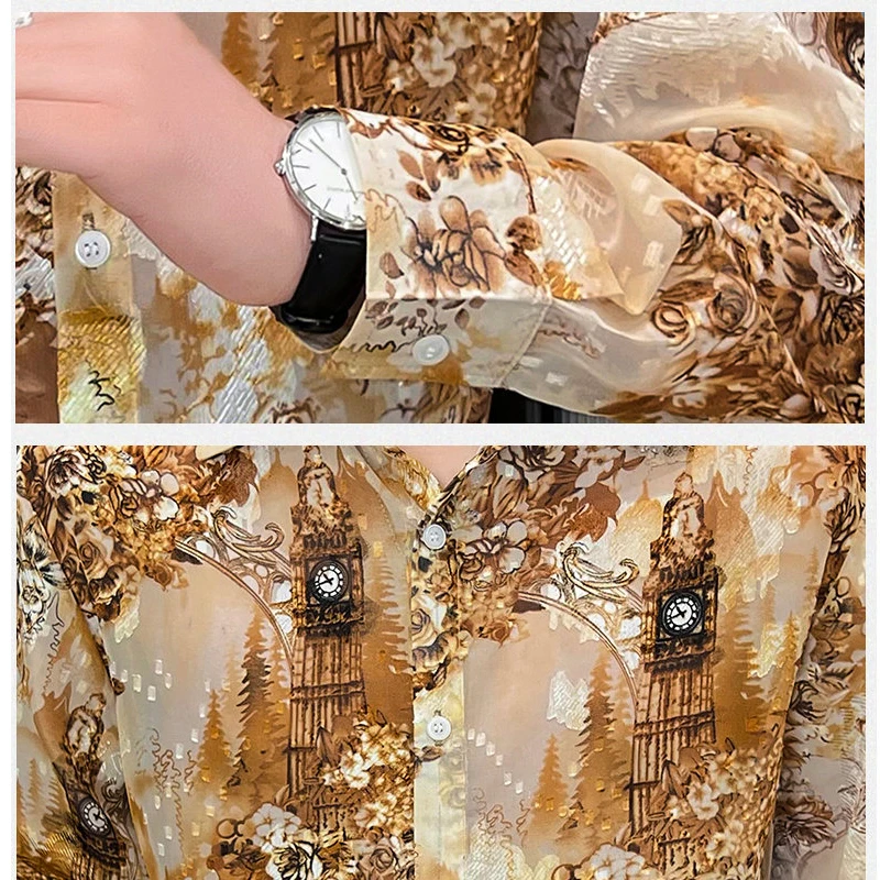 بلوزة رجالية للخريف ملابس رجالي قميص غير رسمي قميص عصري للربيع والشتاء فستان الشارع الشهير أنيق Hombre