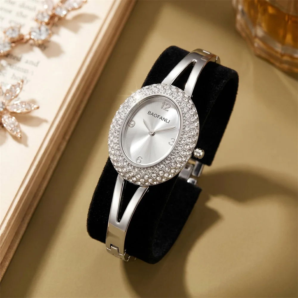 BAOFANLI Women Watch Small Mini Dial Quartz Gold Silver Oval Orologio Ladies Wristwatch Niche Clock Reloj