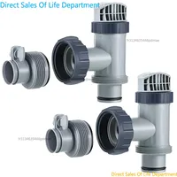 NEW 2 Pcs Pool Plunger Valve and 1.25 Inch to 1.5 Inch Type B Hose Adapter Compatible for Pool Replacement Parts