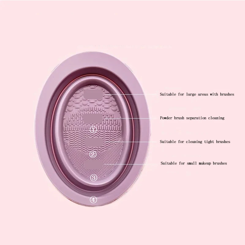 Soft Silicone Makeup Brush Cleaner Folding Powder Puff Cleaning Bowl Eyeshadow Brushes Wash Clean Mat Beauty Tools Scrubber Box