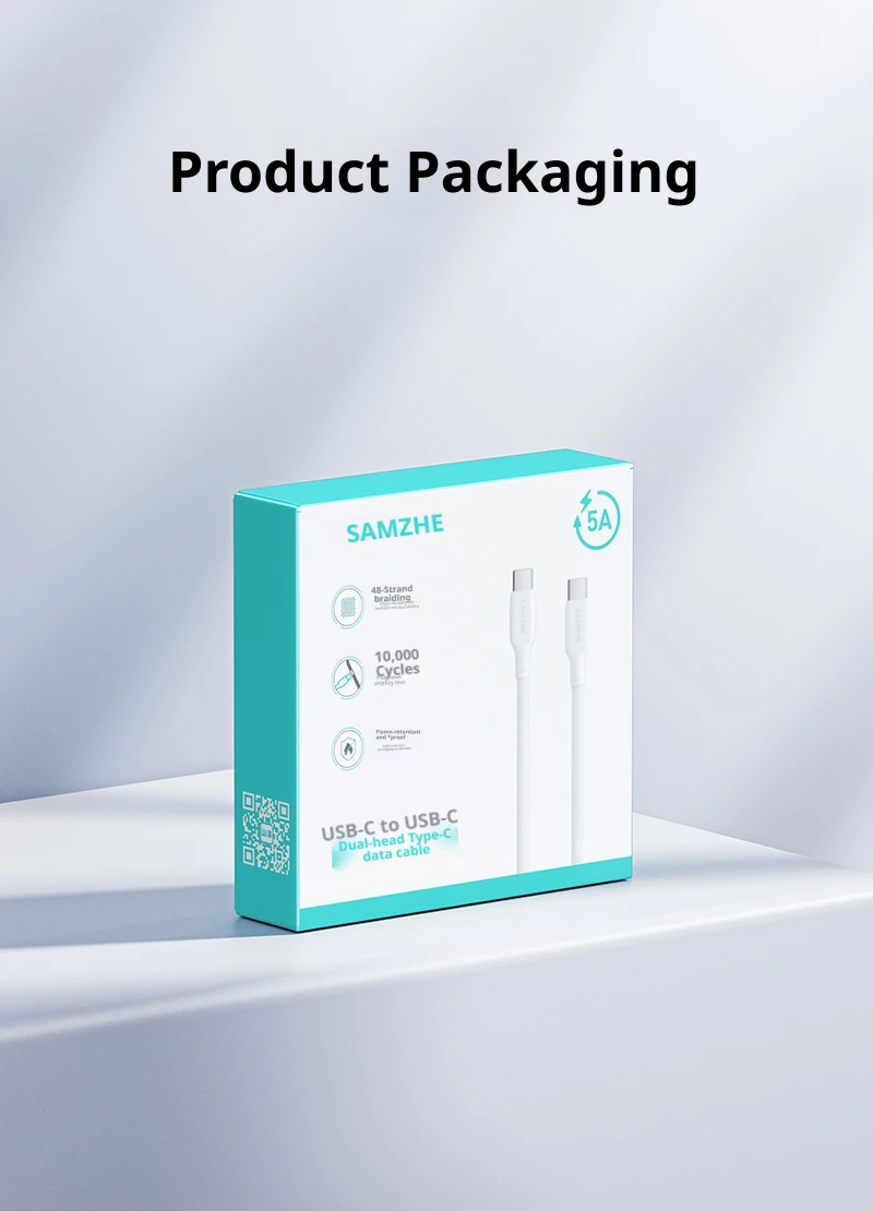 SAMZHE Dual Type-C PD100W Schnellladekabel für Huawei Pura80 Honor Apple 17/16/15 Xiaomi Laptops iPad USB-C Ladekabel – Detail 21