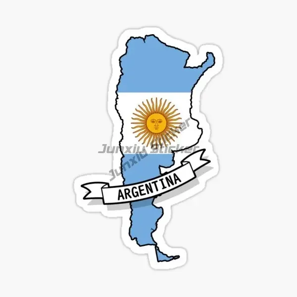 Argentina Flag Map Emblem Creative Stickers for Car Truck Motorcycle Bicycle Helmet Wall Window Table Decoration Accessories