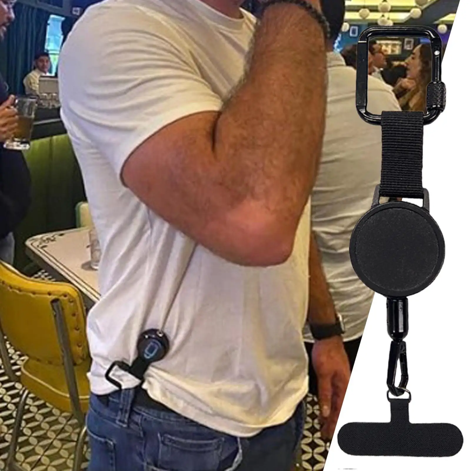 Retractable Lanyard Anti-Theft Phone Holder Outdoor Travel Phone Lanyard Strap Smartphone Safety Tether With Belt Clip view 3