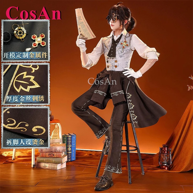 

CosAn Game Identity V Luca Balsa/Prisoner Cosplay Costumes Graduation Day Handsome Fashion Uniform Halloween Role Play Clothing