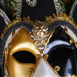 Colorful Wearable Halloween Dance Party Masks, High-End Venetian Men And Women Performance Masks