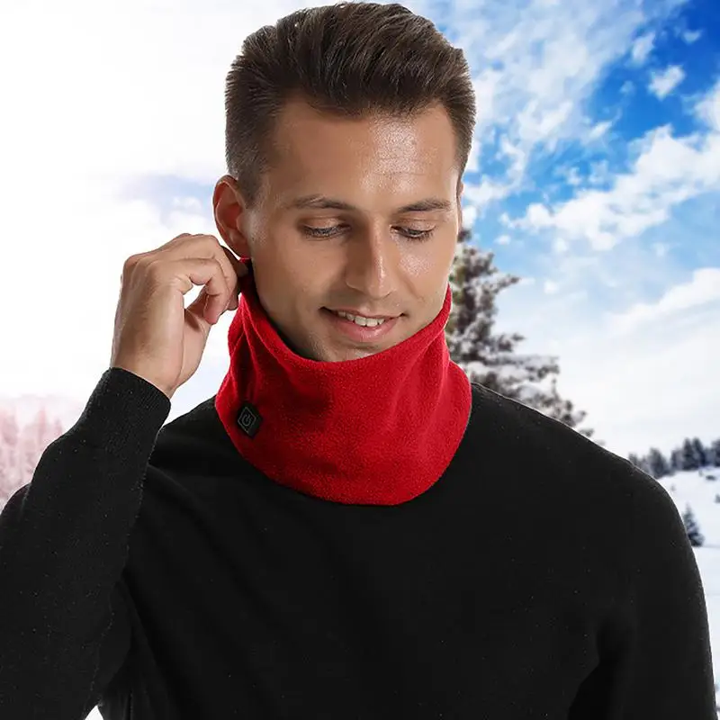 Rechargeable Heating Scarf Electric Neck Warmer Scarf Three-Speed Temperature Control Winter Heated Scarf For Fishing