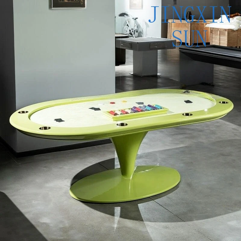 Poker table chess and card table solid wood modern creative multiplayer leisure club flannel game table household