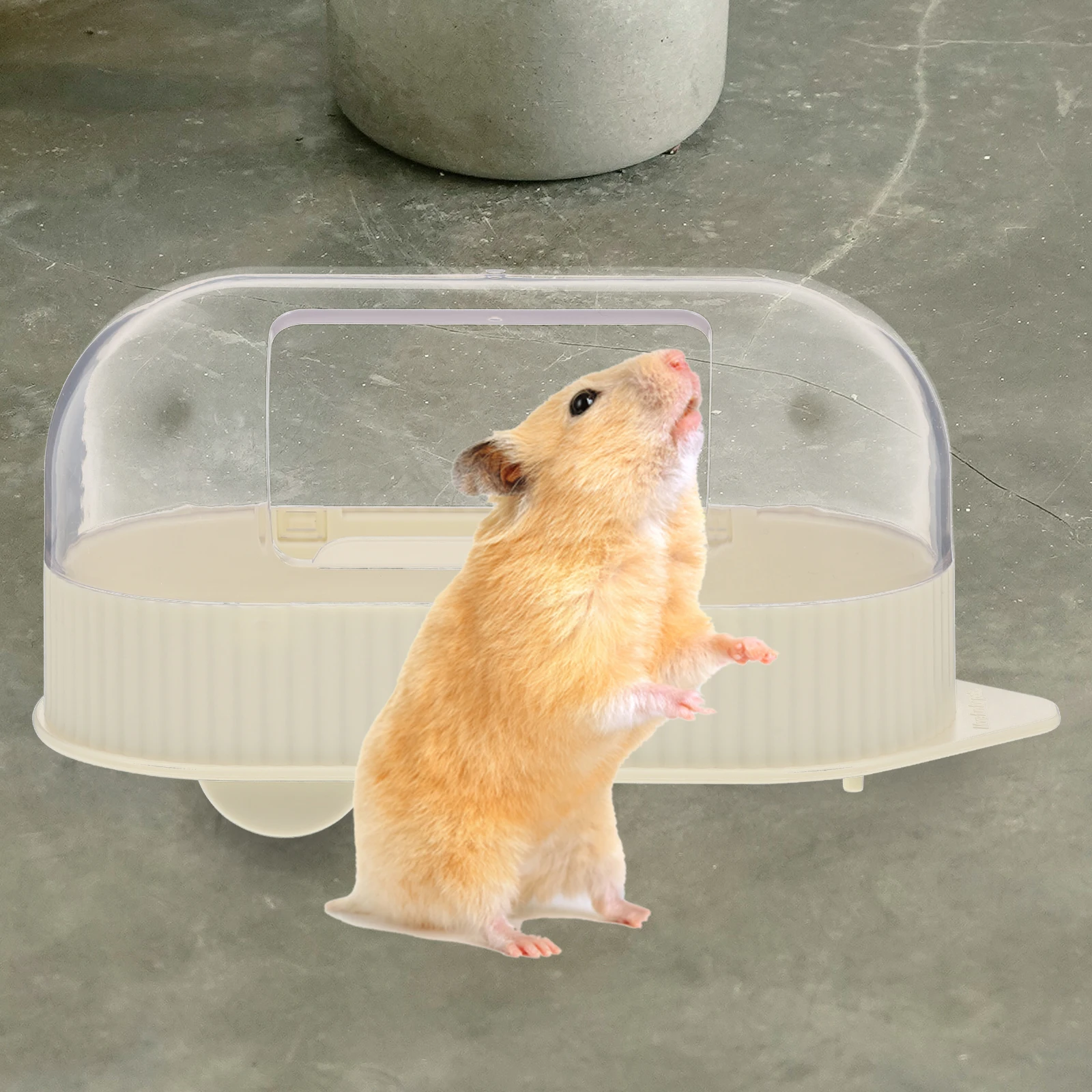 

Hamster Toilet Small Pet ABS Sand Bath Box Cage Lightweight Transparent Easy Clean Compact Reusable Hygiene Sandbox Chinchilla