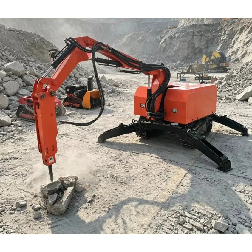 Remote Control Demolition Robot Hydraulic Driven Crawler For Rock Breaking Concrete Crushing Highway Renovation Construction