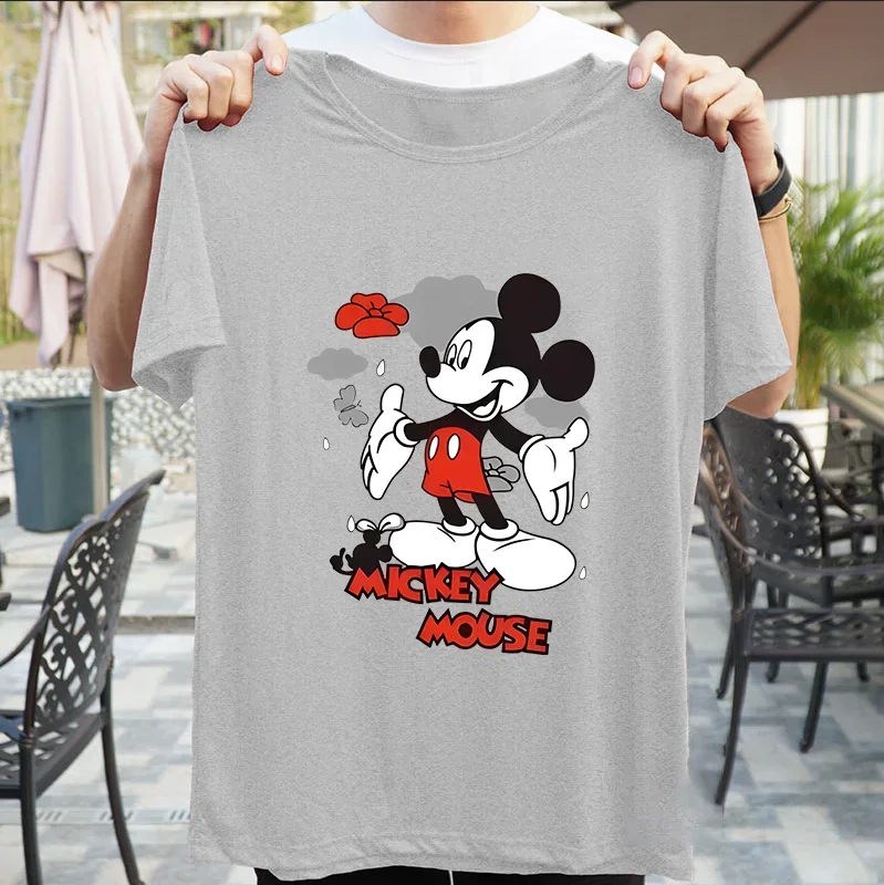 Fashion Korean Loose Tshirt Women Long Sleeve Roung neck Cartoon Disney Mickey T-shirt Woman Tshirt Black & White & Gray