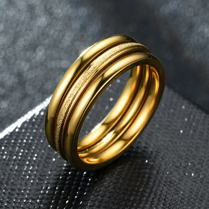 

3-piece Fashion Free Dainty Rings Stainless Steel Gold Color Knuckle Rings For Lady Waterproof Minimalist Jewelry For Women Gift