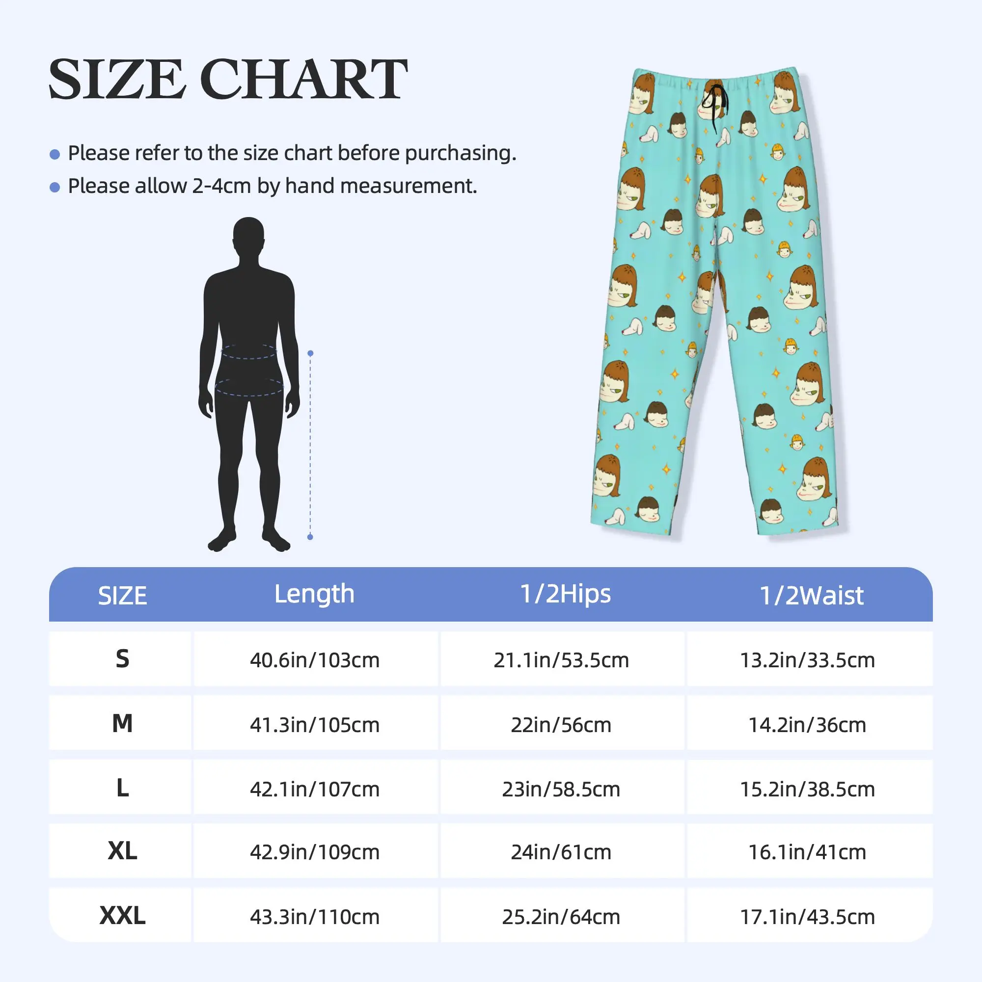 Custom Y-Yoshitomos Nara Pajama Pants Men  Lounge Sleep Stretch Sleepwear Bottoms with Pockets - view 5
