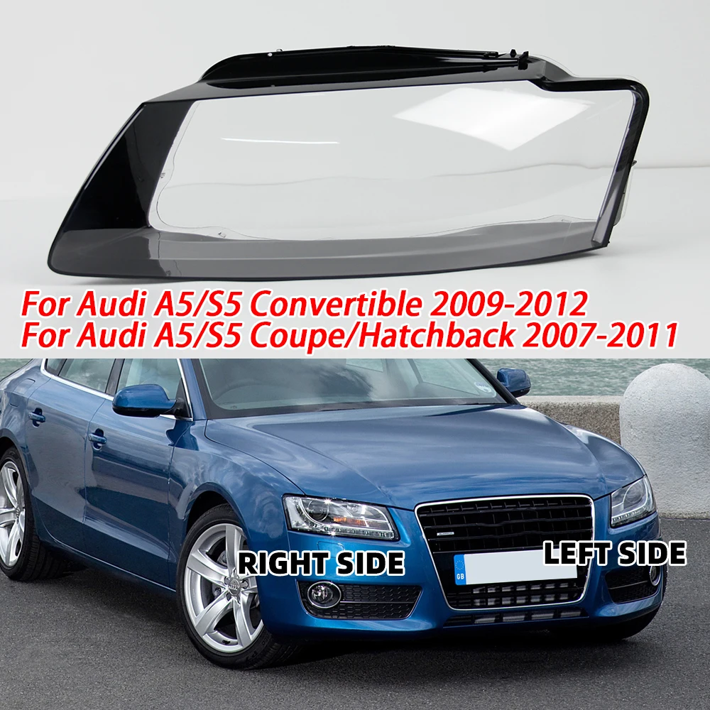 

Замените оригинальный абажур для Audi A5 2008-2011, автомобильная Защитная крышка переднего стекла фары, головного света, головного света, крышки объектива, корпус лампы