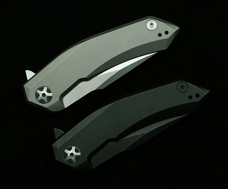LEMIFSHE 0095/0095BW S35VN Blade Titanium Alloy Handle Folding Knife Outdoor Camping Hunting Kitchen Survival Pocket EDC Tool