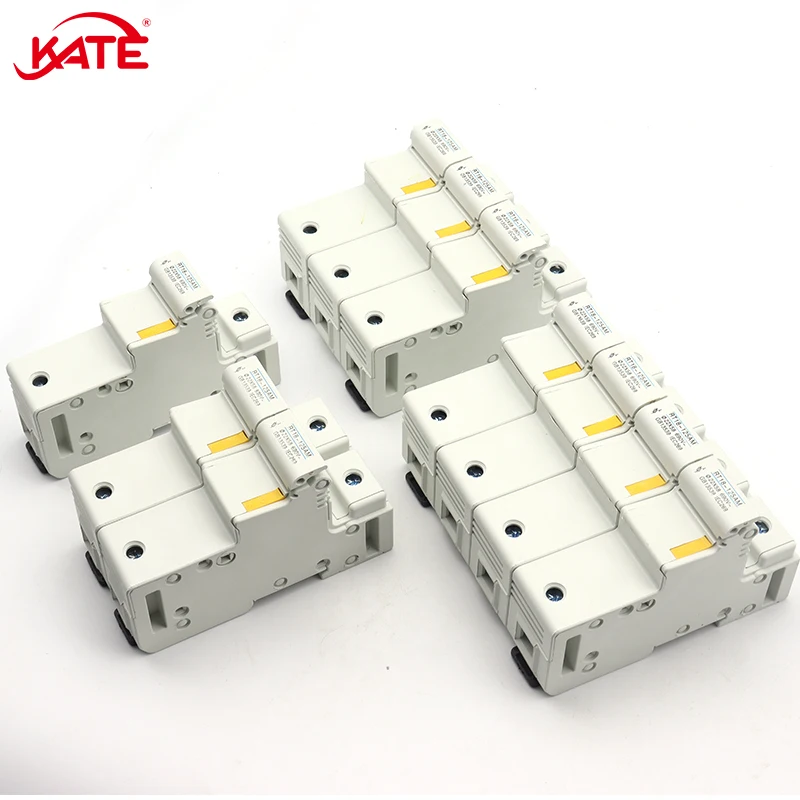 1P 2P 3P 4P DIN Rail Fuse Holder RT18-125AM Solar DC690V 63A 80A 100A 125A For 22X58MM Fuse With Indicator