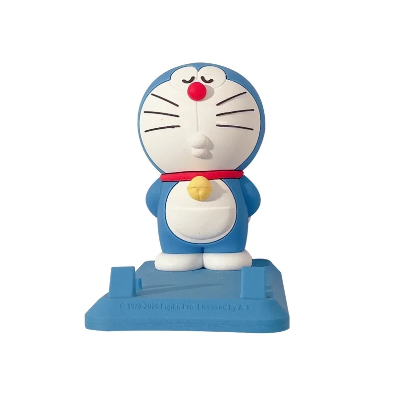 Doraemon Kawaii Mobile Phone Holder Anime Cartoon Phone Stand  Student Cosplay Model Toys Desktop Decoration Kids Birthday Gift