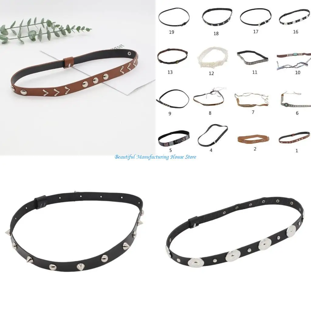 

E56A American Hat Bands Fedora Hat Bands Cowboy Hat Bands Leather Hat Bands Western Hat Belt Bands Straw Hat Bands