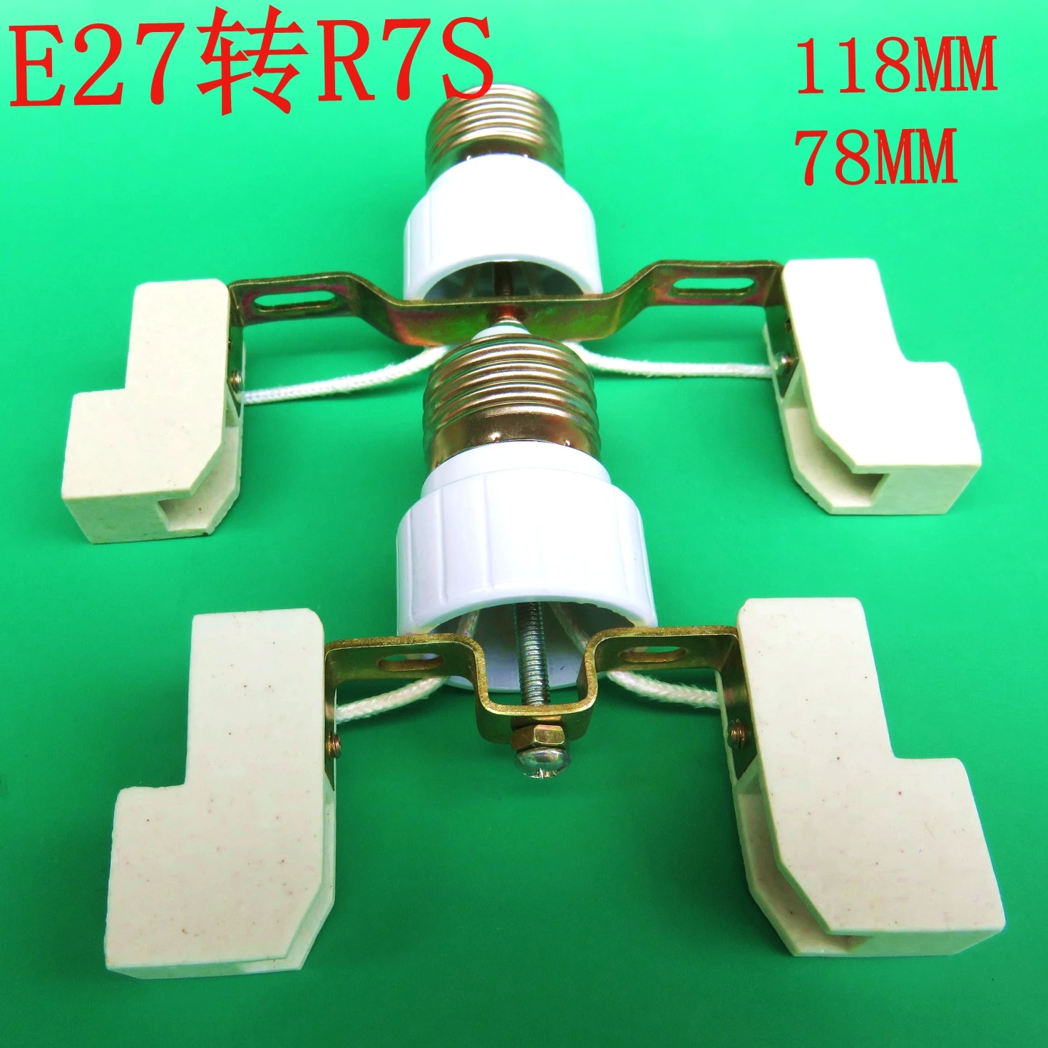 

2PCS E27 Converter to R7S 78MM 118MM E27 R7S 118mm conversion lamp holder E27 lamp holder base turn R7S 118MM lamp holder