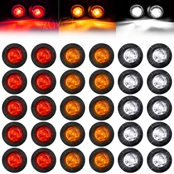 10Pcs 12V 24V Side Mini Round 3/4