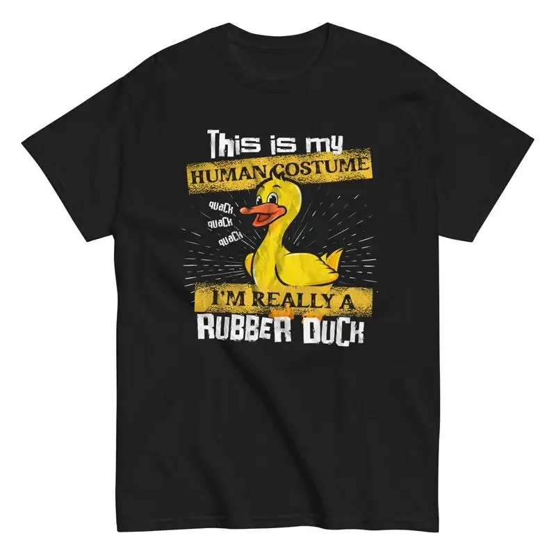 Funny Rubber Duck T Shirt This is My Human Costume I'm Really A tee