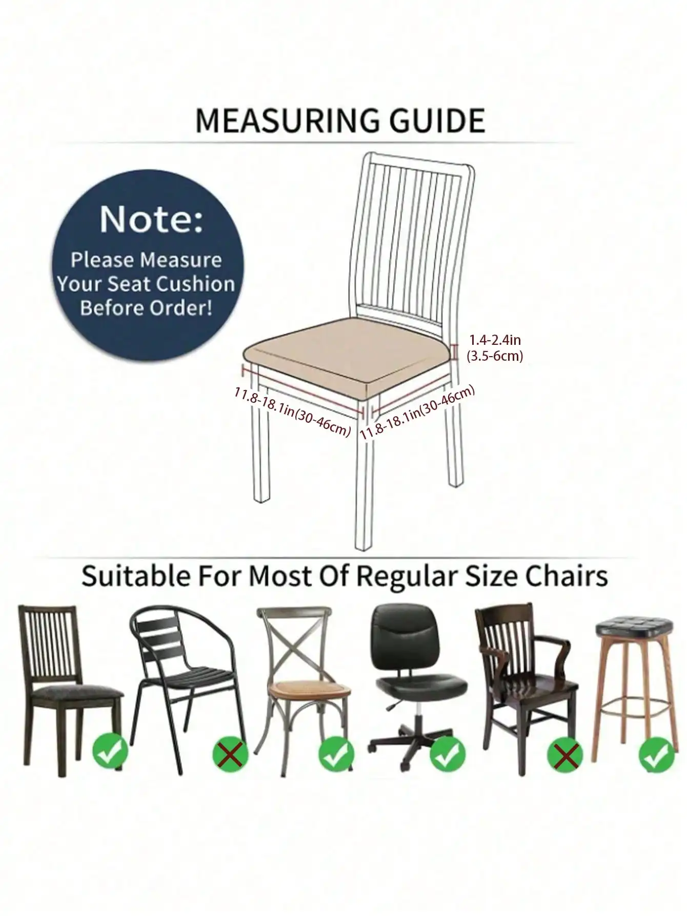 1/4/6pcs chair and table cushion covers, suitable for all seasons, applicable to dining rooms, living rooms and bedrooms
