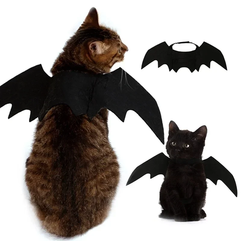 1PC Nette Haustier Schwarz Fledermaus Flügel Harness Kostüm Pet Cosplay Anzug Katze Hund Halloween Party Pet Liefert Lustige Hund Halloween kostüm