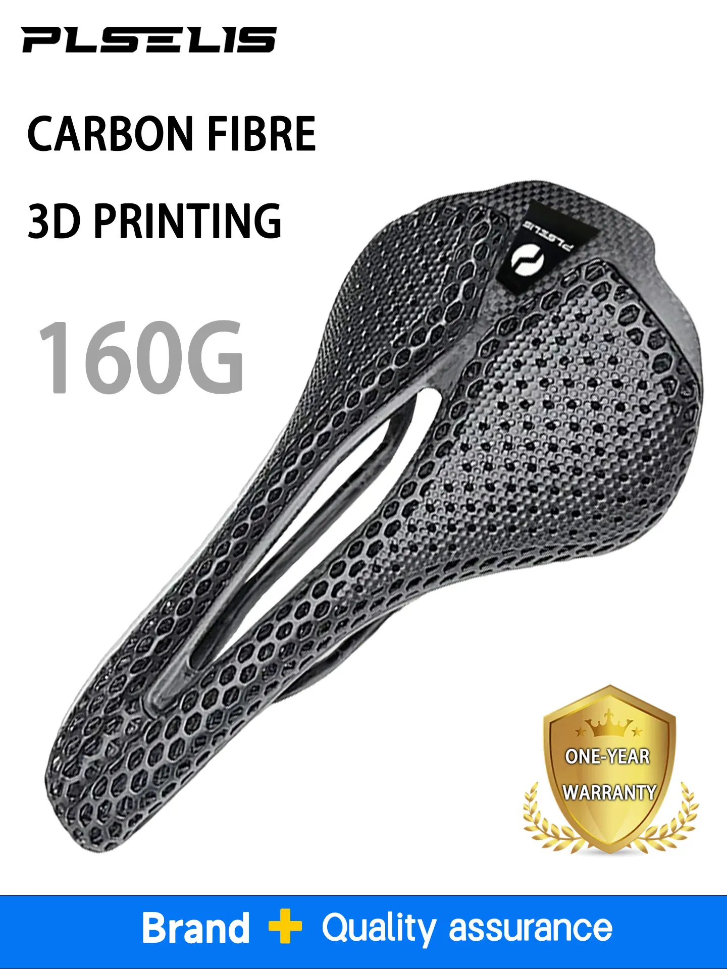 AliExpress plselis Plselis Full Carbon Fiber Saddle 3D Printing Bicycle Cushion Road Bike Saddle Riding Accessories Lightweight Comfortable Seat