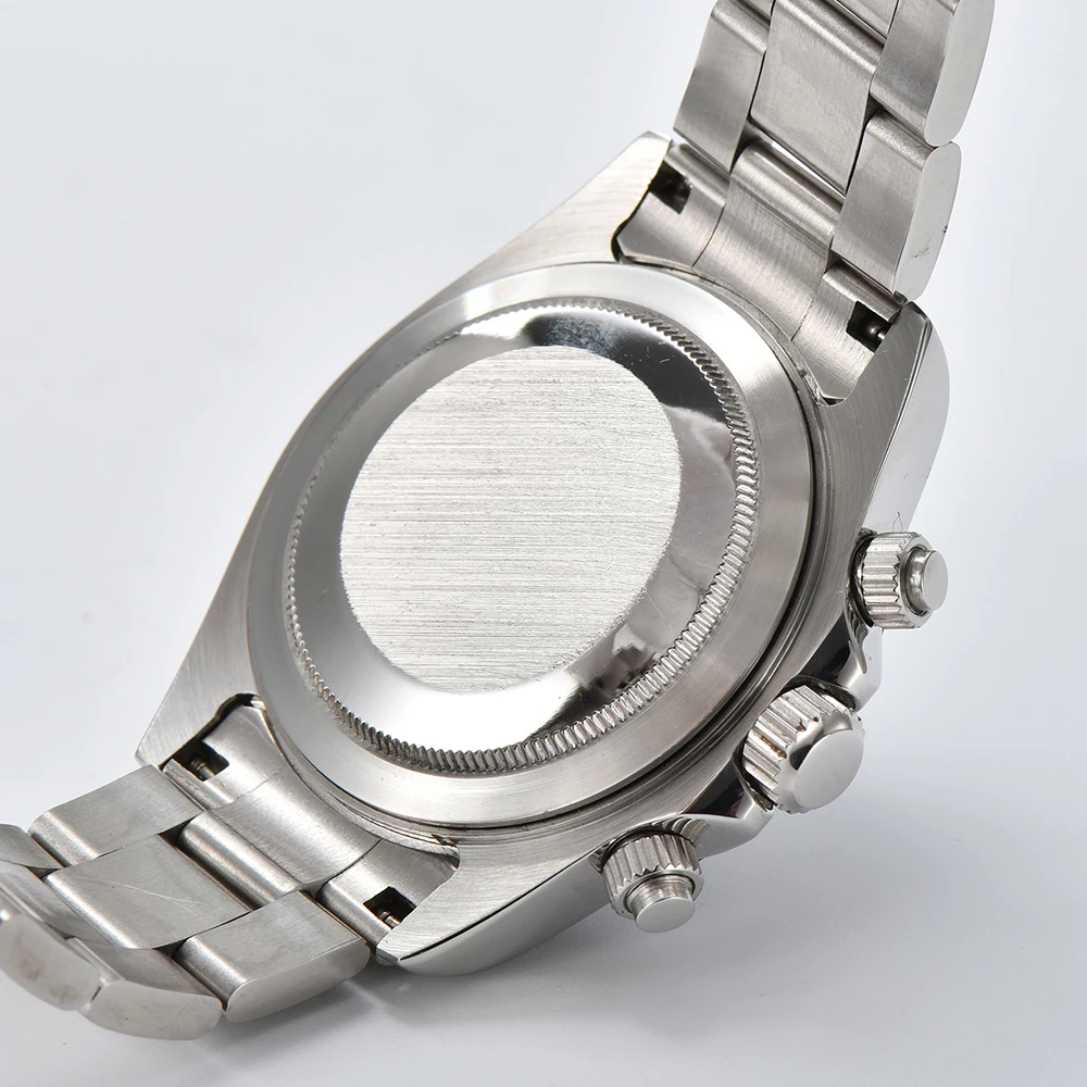 Orologio VK63 Cronografo Vetro zaffiro Orologi da uomo personalizzati VK63 Orologio in oro rosa Quadrante arabo in acciaio inossidabile Impermeabile 10ATM