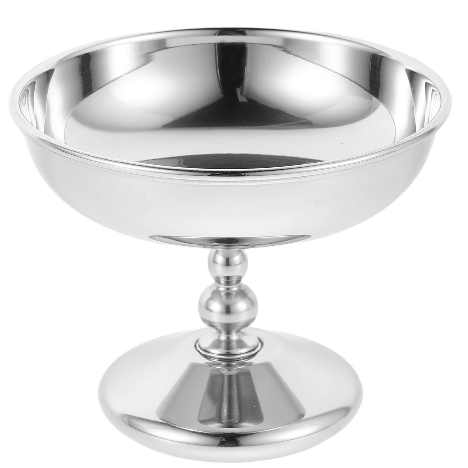 

Vintage Stainless Steel Footed Dessert Cups Elegant Ice Cream Pudding Serving Bowls for Party Home Gatherings Round Yogurt Cups