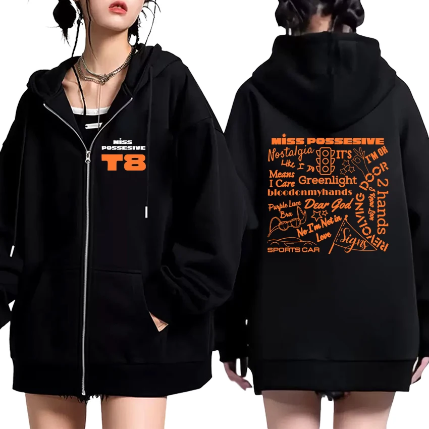 

Hot Tate McRae So Close To What Song Title Concert Zipper Hoodie Men women Loose Y2k Zip Up Sweatshirt Unisex Fleece Outerwear