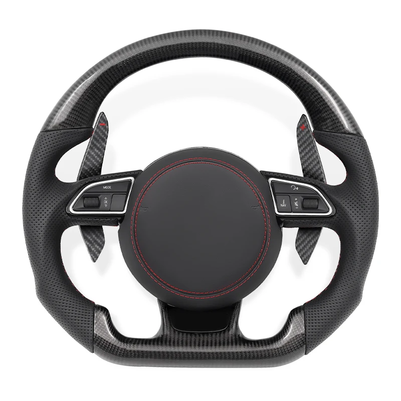 

Car Steering Wheel with Big Carbon Shifter for Audi S Line A3 A4 A5 A6 A7 A8 S3 S4 S5 S6 S7 S8 Q3 Q5 Q7 Q8 R8 RS RS3 RS4 RS5