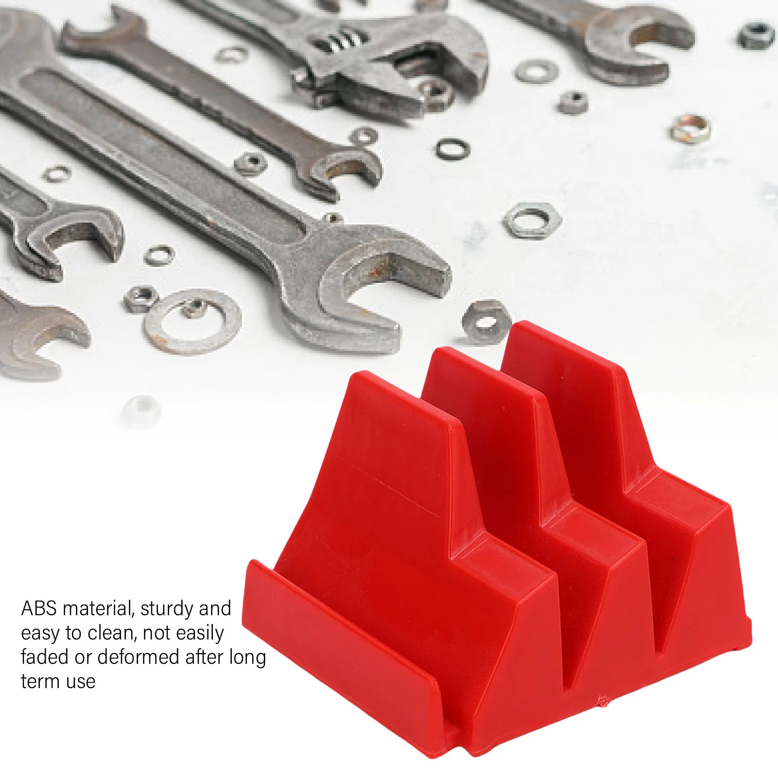 

16 шт., 3-слотовый держатель для гаечных ключей, модульная стойка для гаечных ключей из АБС-пластика, держатель для хранения инструментов для 48 гаечных ключей, модульная стойка для гаечных ключей