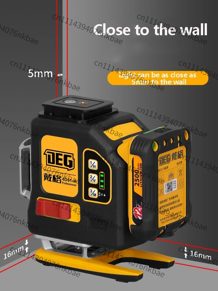 12-Line 360 ° Self-leveling Horizontal and Vertical Crossing Line Measurement Tool