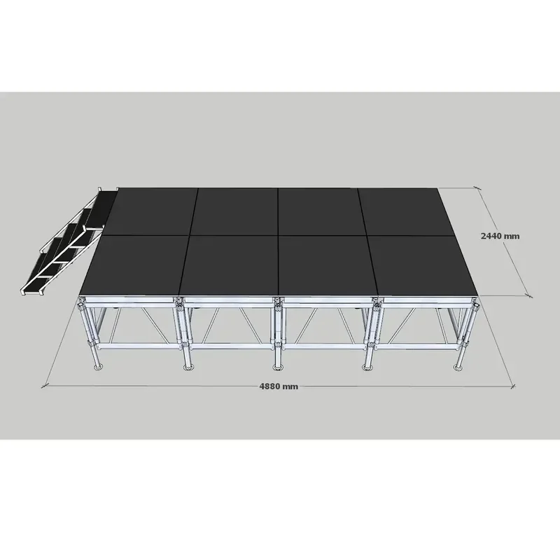 TENTCHO OEM ODM Design Portable Outdoor Aluminum Alloy Mobile Detachable Stage Platform for Event Wedding