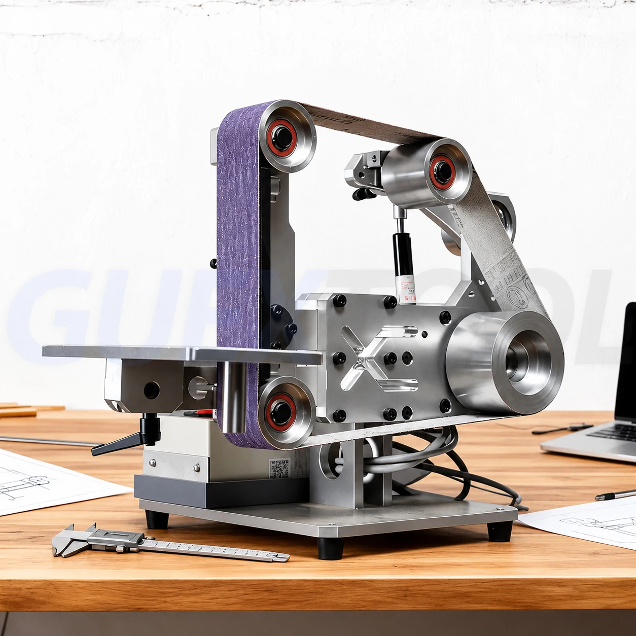 Industrial Grade High Power Sanding Belt Machine Vertical And Horizontal Dual-use Woodworking Edge Trimming And Grinding Machine