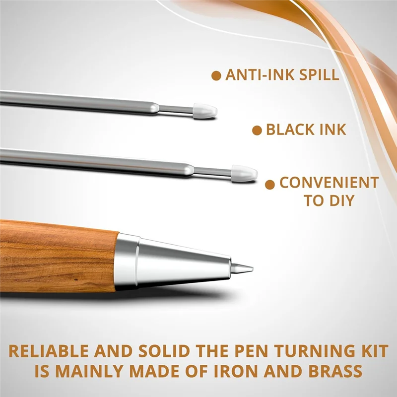 【Clearance Sale】Twist Set Pen Kits For Woodturning 10Pack Premium Titanium-Slimline Rollerball Turning Supplies Lathe Turning Ac