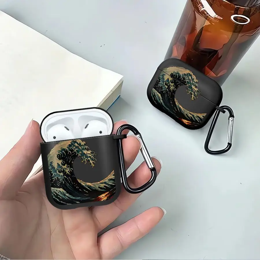 

Minimalist Wave Earphone Cases Cover Case For Airpods Pro Pro3 2 4 1 3 Pro2
