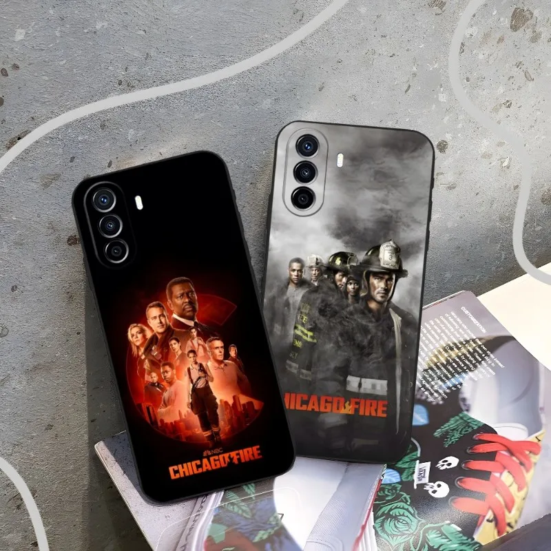 Chicago Fire TV Show Phone Case For Huawei P50 P40 P30 Mate50 Mate40 Mate30 NOVA10 NOVA9 NOVA8 Pro Plus Black Soft