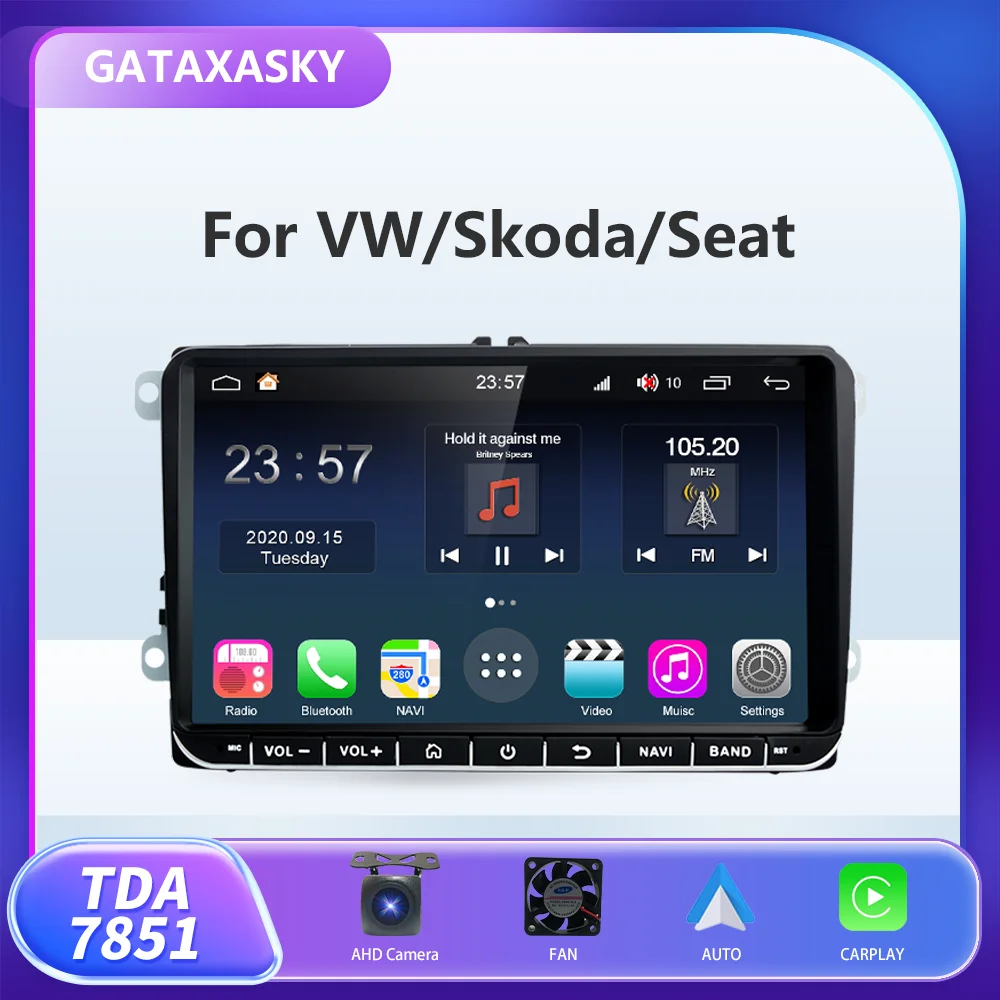 

GATAXASKY 9" Android for Volkswagen VW Passat B6 B7 CC Tiguan Touran GOLF POLO Car Multimedia GPS Autoradio Radio Auto Carplay