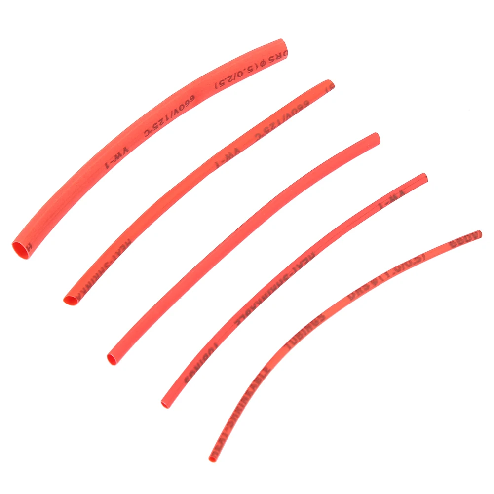 100pcs 5 Sizes 5 Color 100mm Heat Shrink Tube Wire Cable Insulated Sleeving