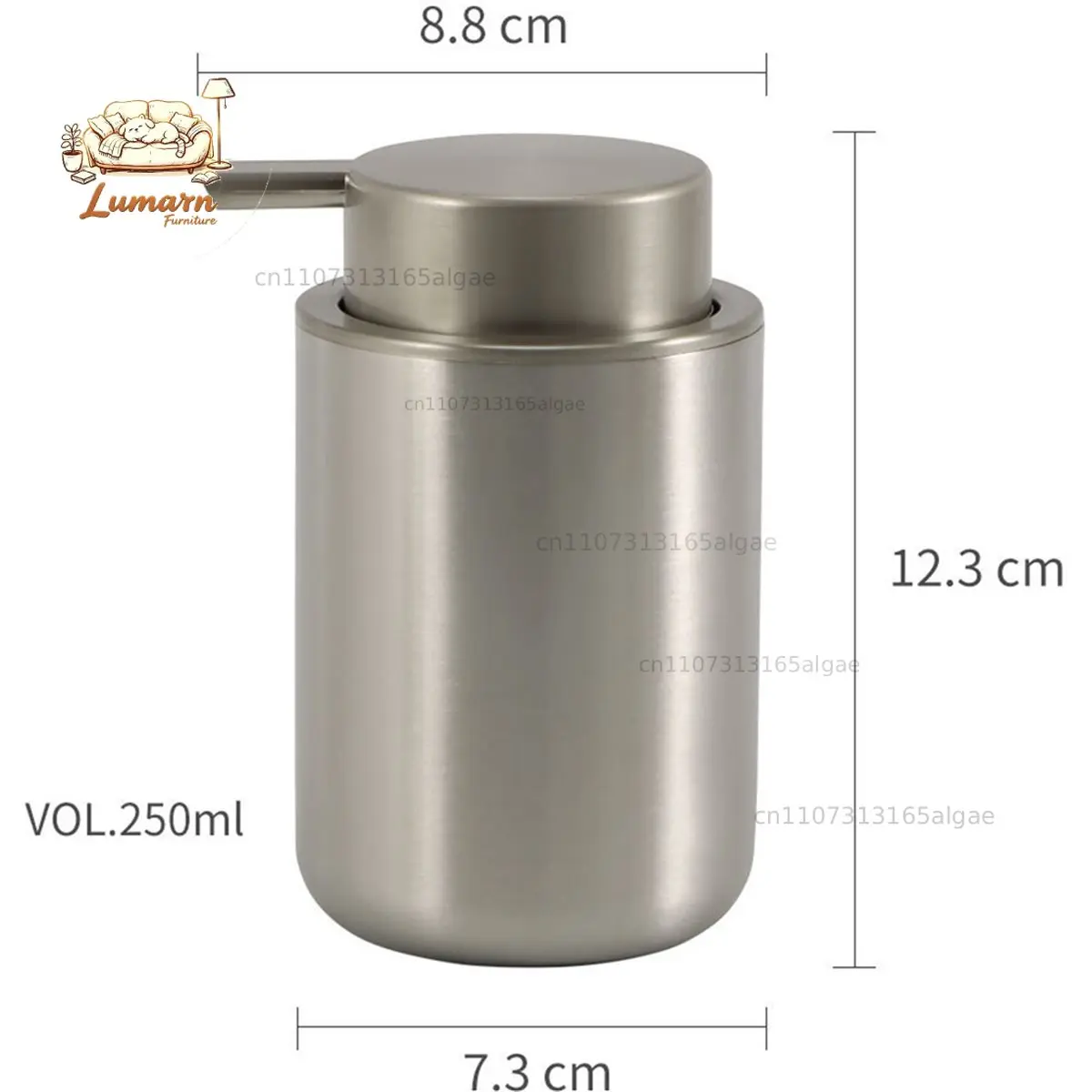 Stainless Steel Soap Pump Easy to Press Liquid Hand Soap Dispenser Stainless Steel Lotion Dispenser Silver