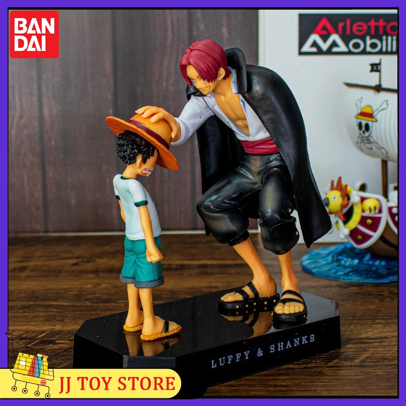 One Piece Anime Action Figure, Monkey D Luffy, Quatro Imperadores, Shanks, Chapéu de Palha, PVC Modelo Carro, Estátua Ornamentos, Brinquedos Boneca