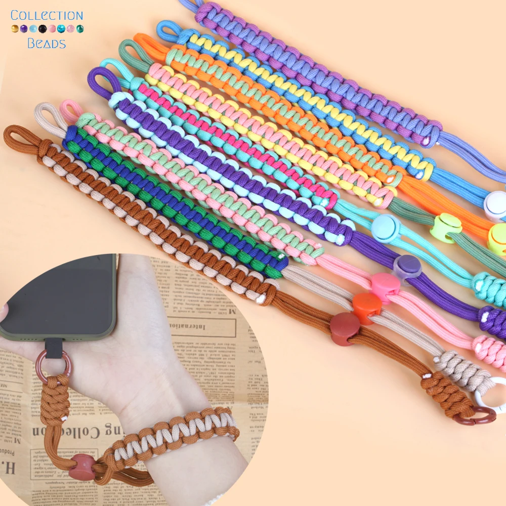 34cm Knitting Anti-lost Phone Lanyard Rope Hand Strap Colorful Portable Cell Phone Chain Accessories Gifts Outdoor