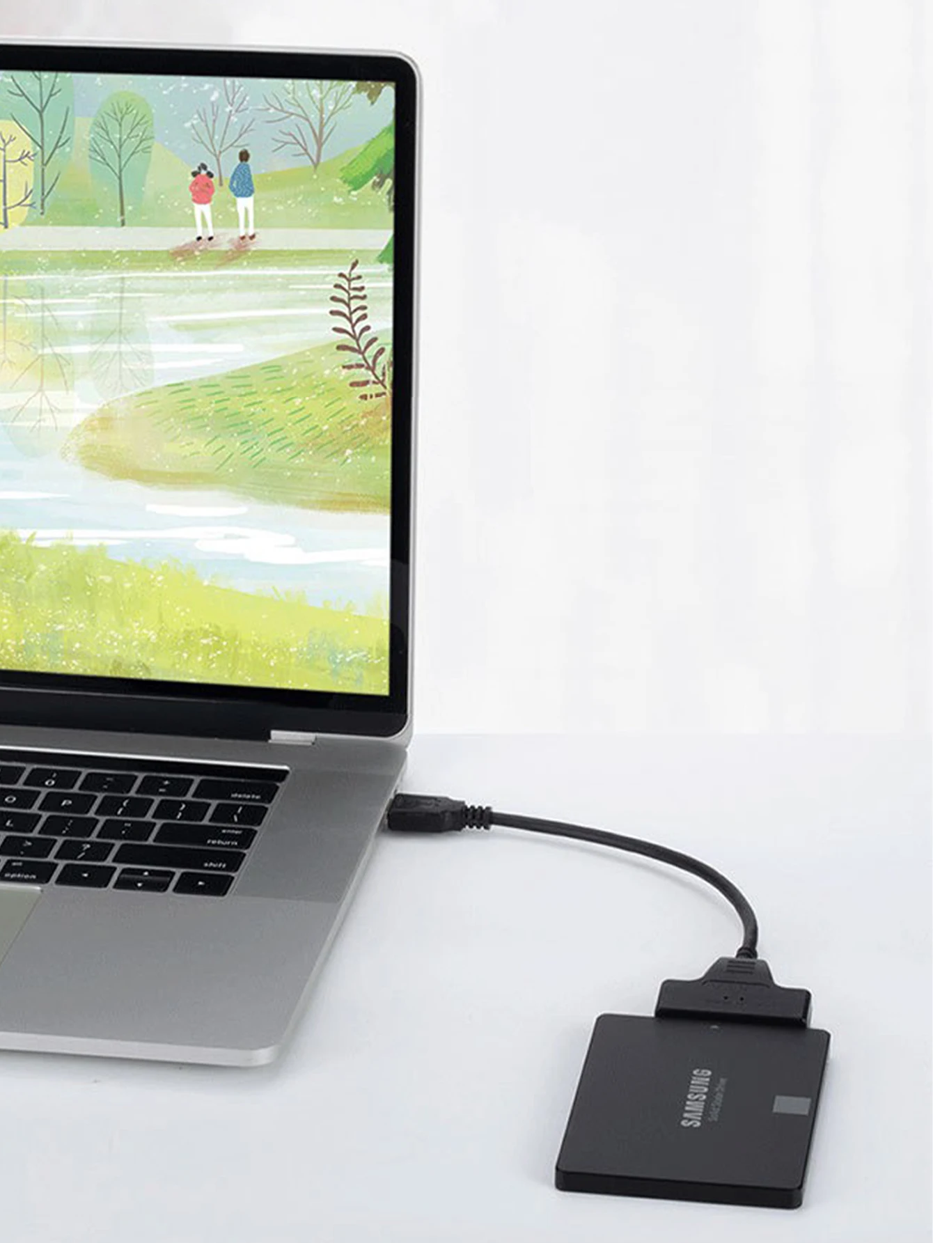 

USB 3.0 to SATA Easy Drive Cable, suitable for 2.5-inch and 3.5-inch mechanical hard drives, high-efficiency adapter cable, enha