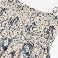 Plus Size Women Dresses Oversized Curve Clothes Floral Spaghetti Strap Strapless One-Piece Summer 2023 - Image 3