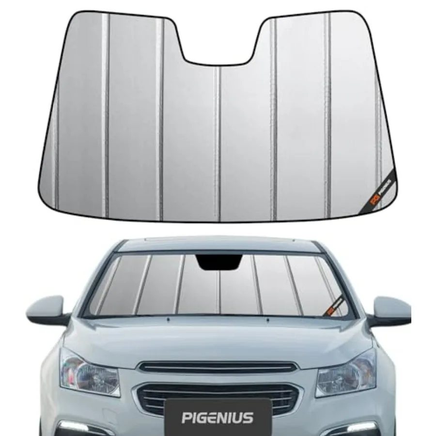 

Windshield Sunshade for Chevy Cruze 2011-2015/2016 Limited Gen 1 Body,Premium Grey Leather Finish, UV Protection Heat Reduction