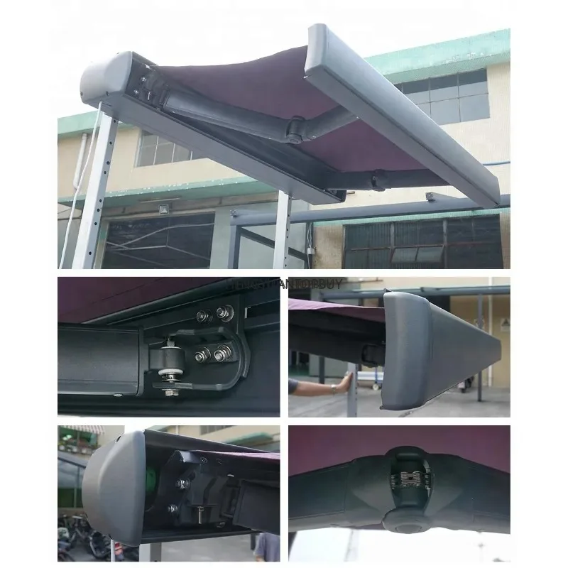 Electrical Rain Sensor Control Full Cassette Aluminum Rain Protection Retractable  awning
