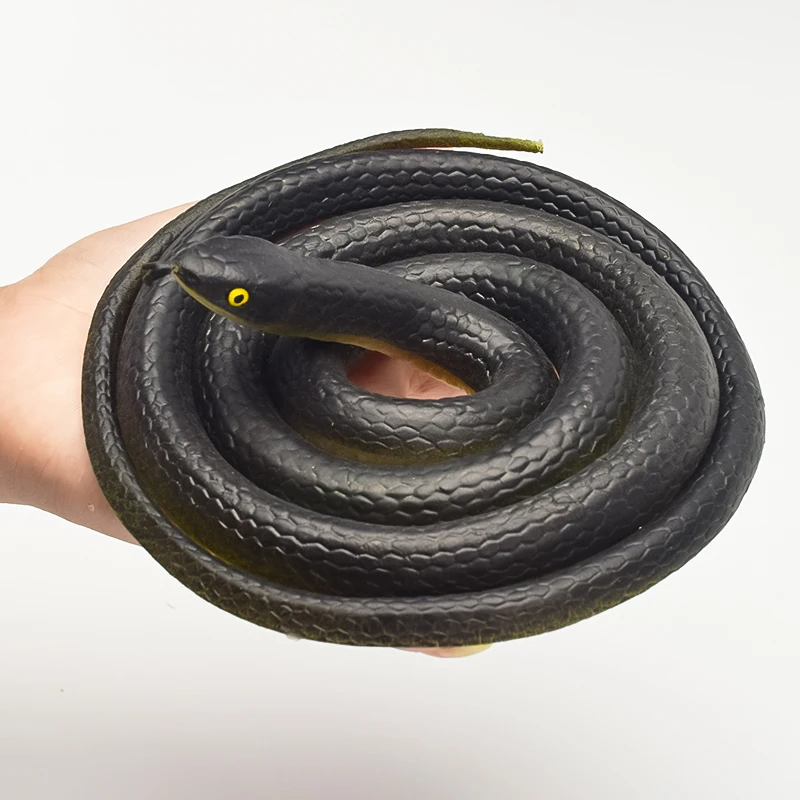 Simulación de serpiente de goma, juguetes de reptiles de plástico, Pranks del Día de los inocentes y accesorios divertidos de serpiente falsa,