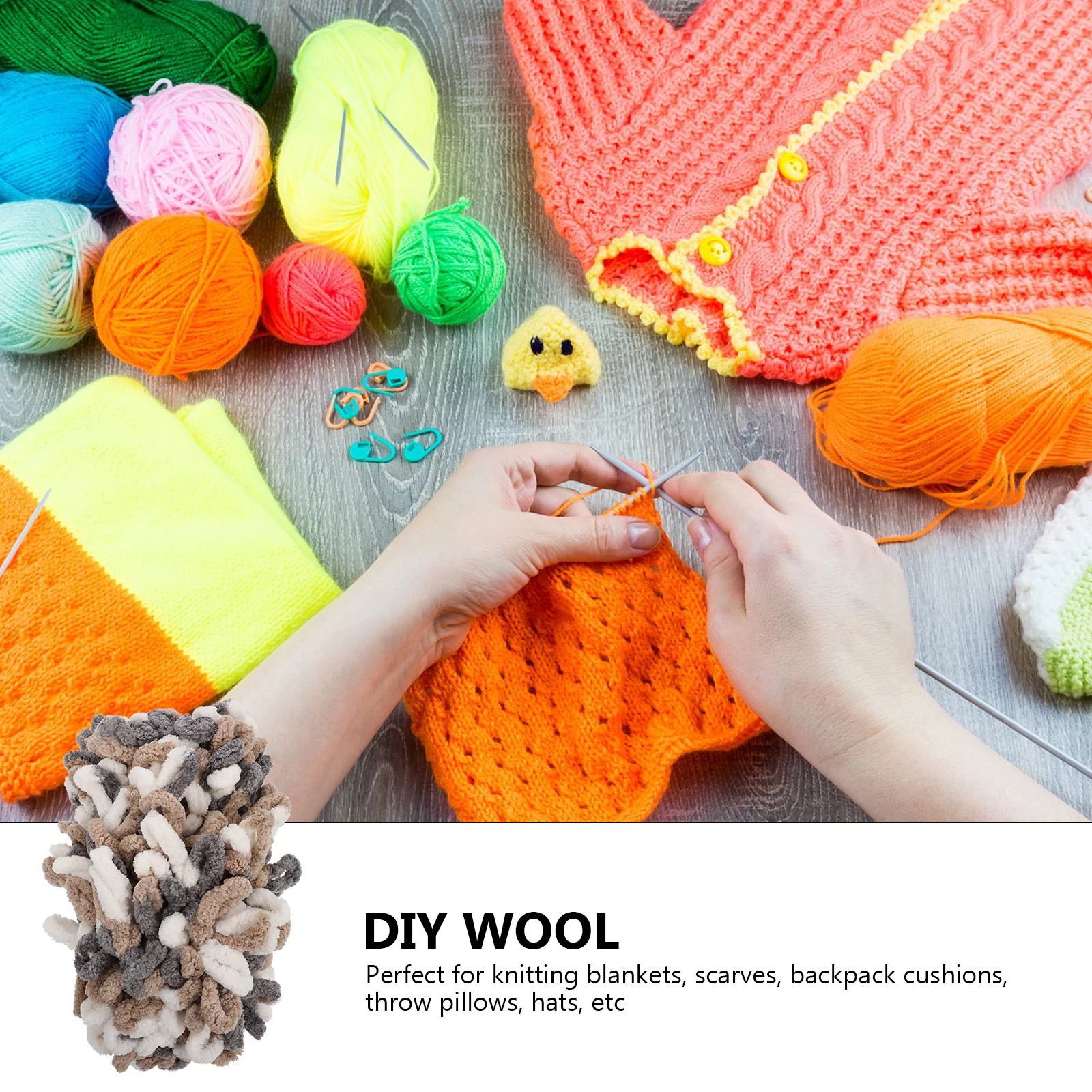 

Colorful Woolen Yarn H Knitting Supplies Soft Premium Material DIY Crafts Toy Accessories Perfect Gift Ideas Projects Wool