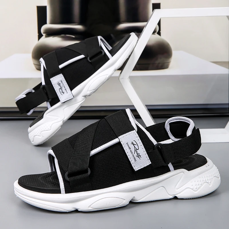 

Summer Men Sandals Genuine Leather Mens Casual Shoes Outdoor Men Leather Sandals for Men Beach Shoes Roman mens Shoes